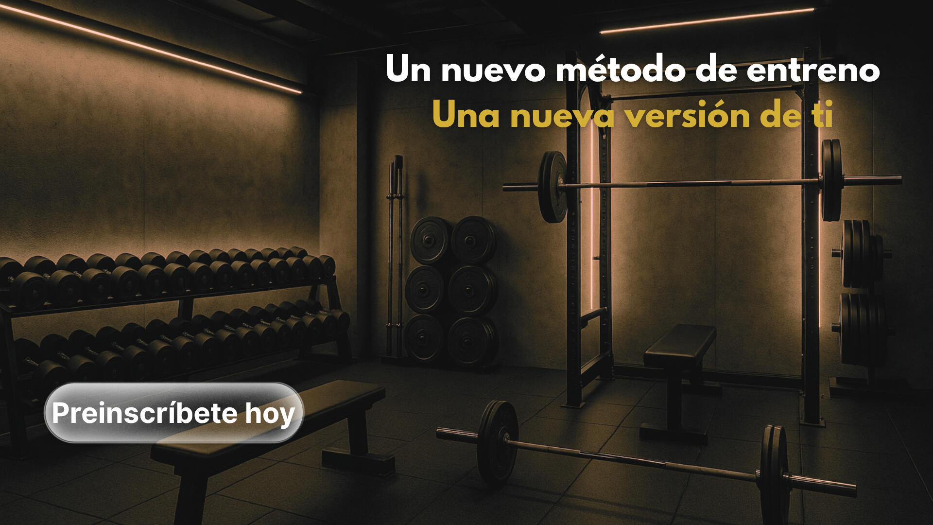 Render del gimnasio y claim.